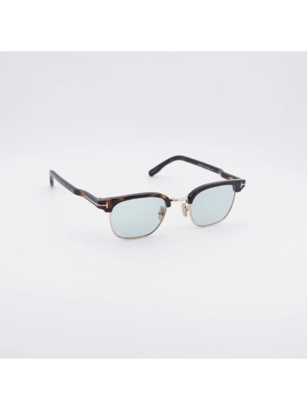 Tom Ford FT1119-D 52N Sunglasses Dark Havana Browline Frame, Green Lenses